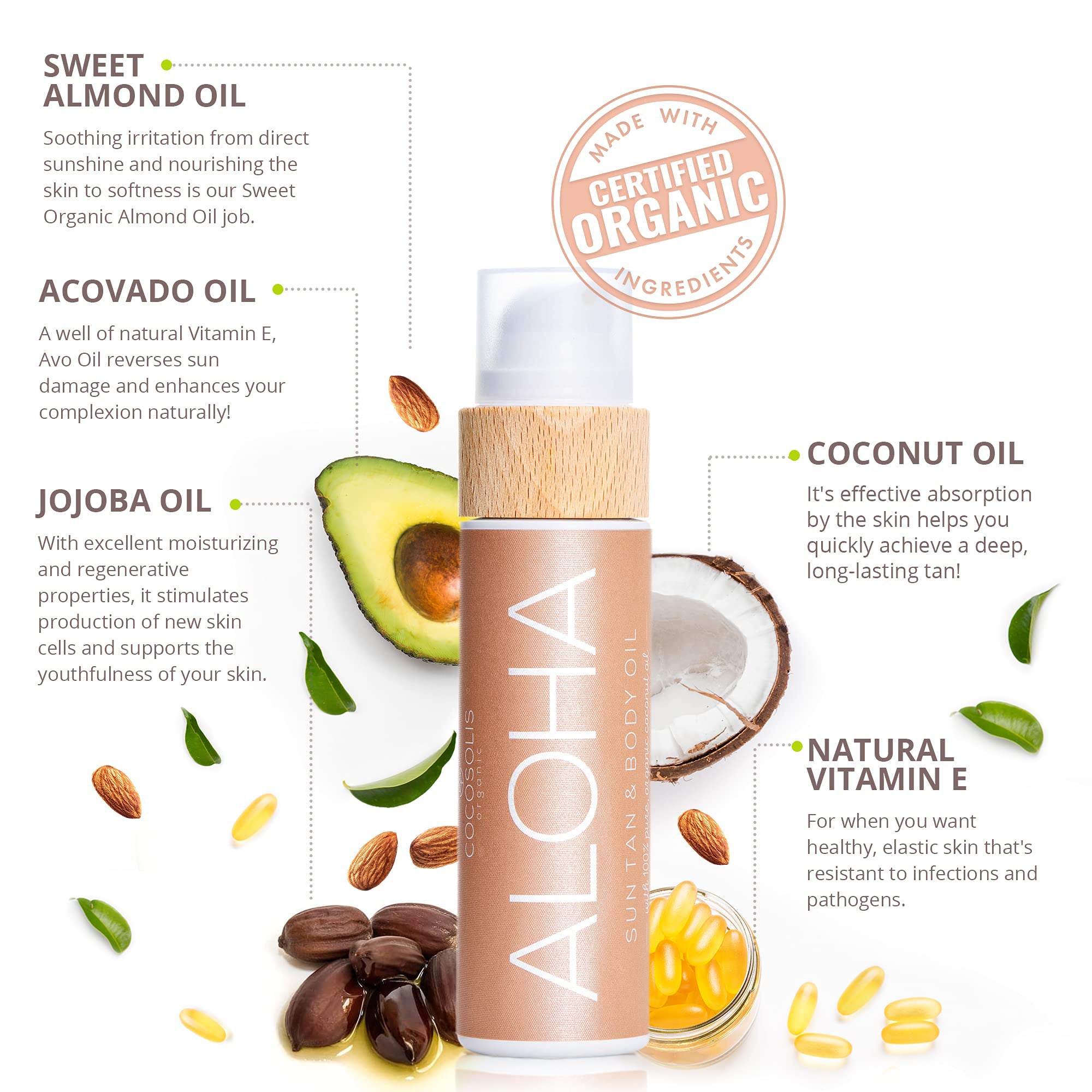 زيت ألوها للجسم والتسمير