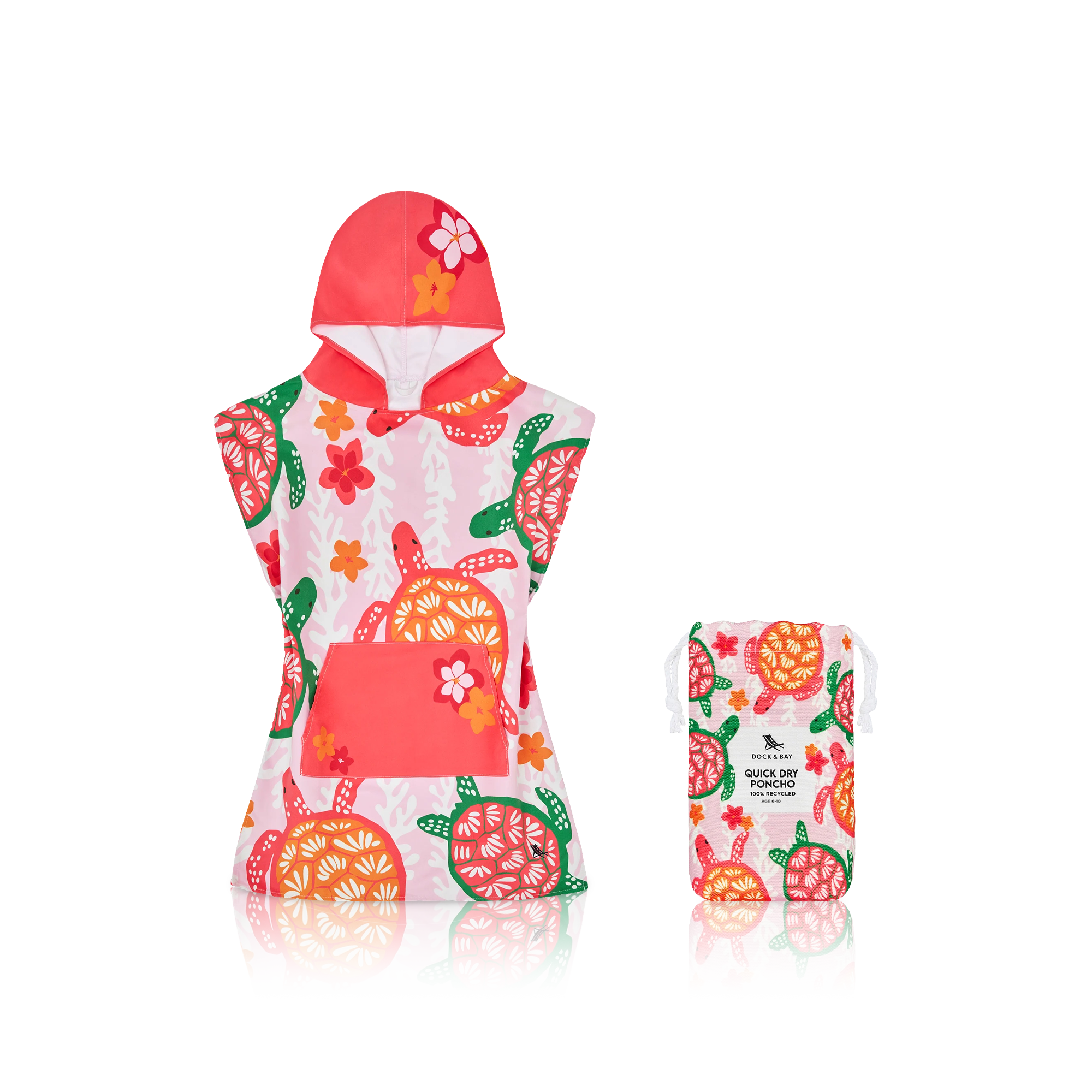 Turtley Tropical Poncho Towel