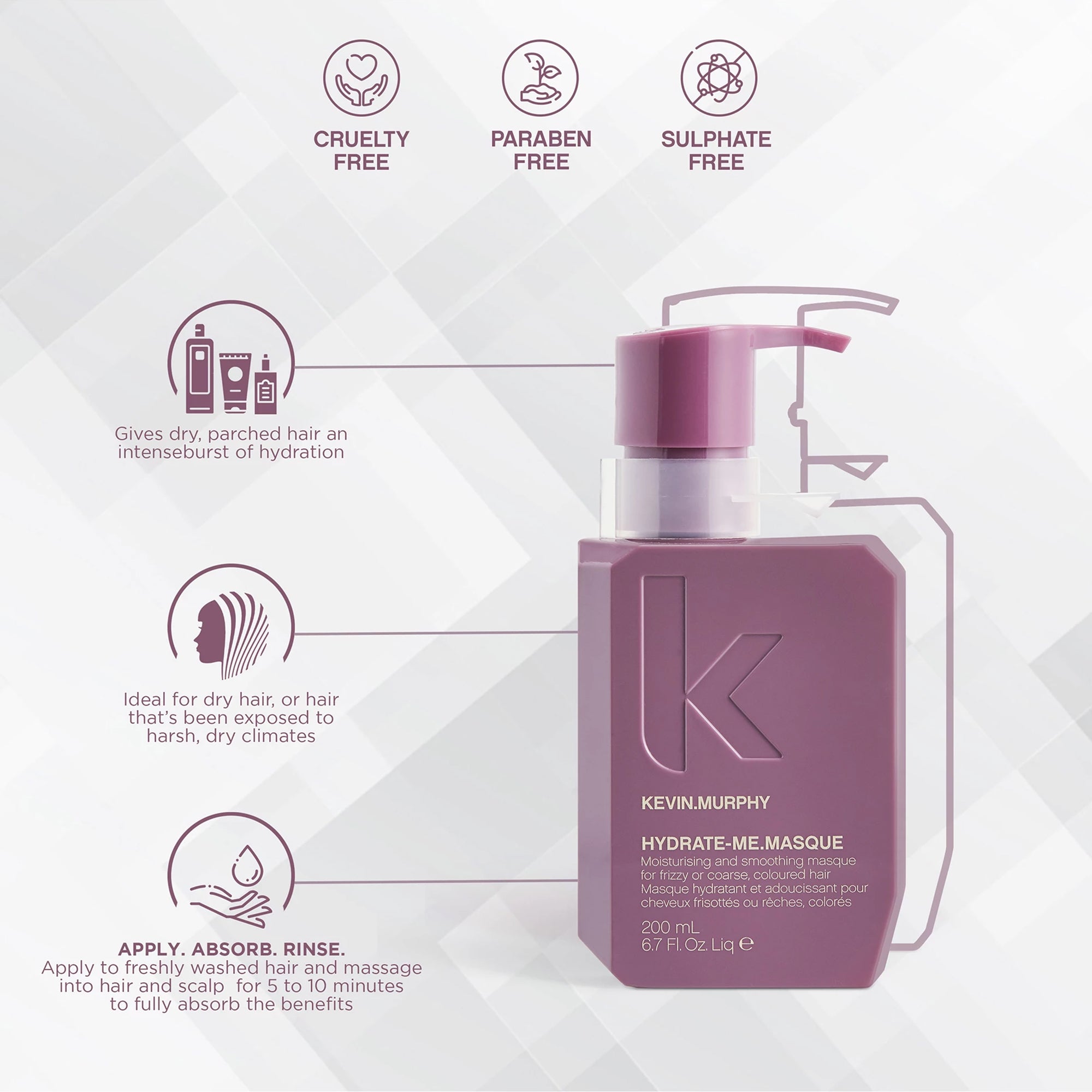 Hydrate-Me.Masque Moisturising And Smoothing Masque For Frizzy Or Coarse, Colored Hair