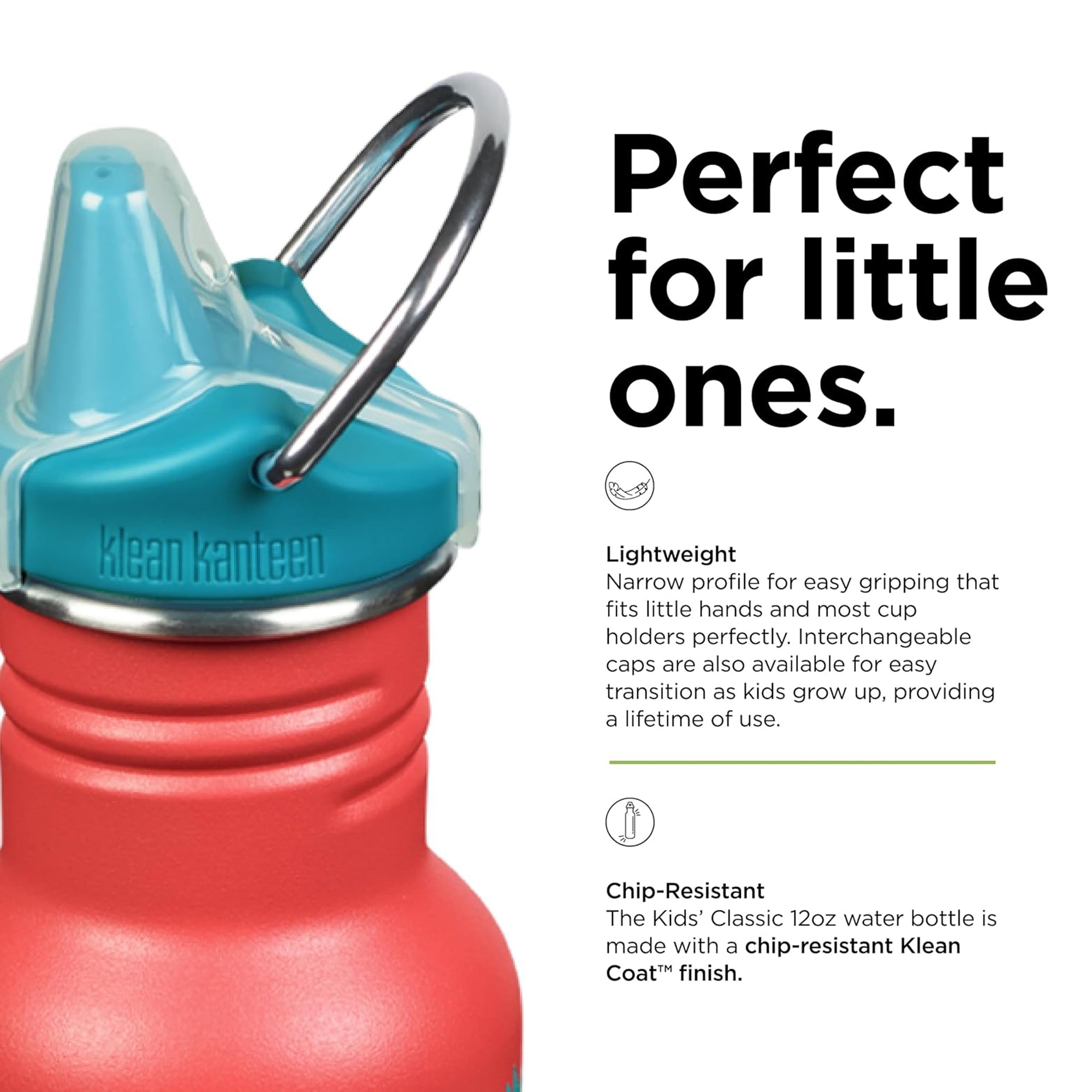 Kid Classic Narrow Neck Flask (w/ Sport Cap) - Strawberry