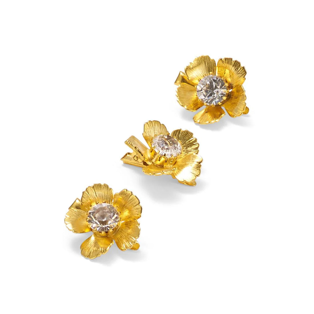 Eden Floral Crystal Clip Set