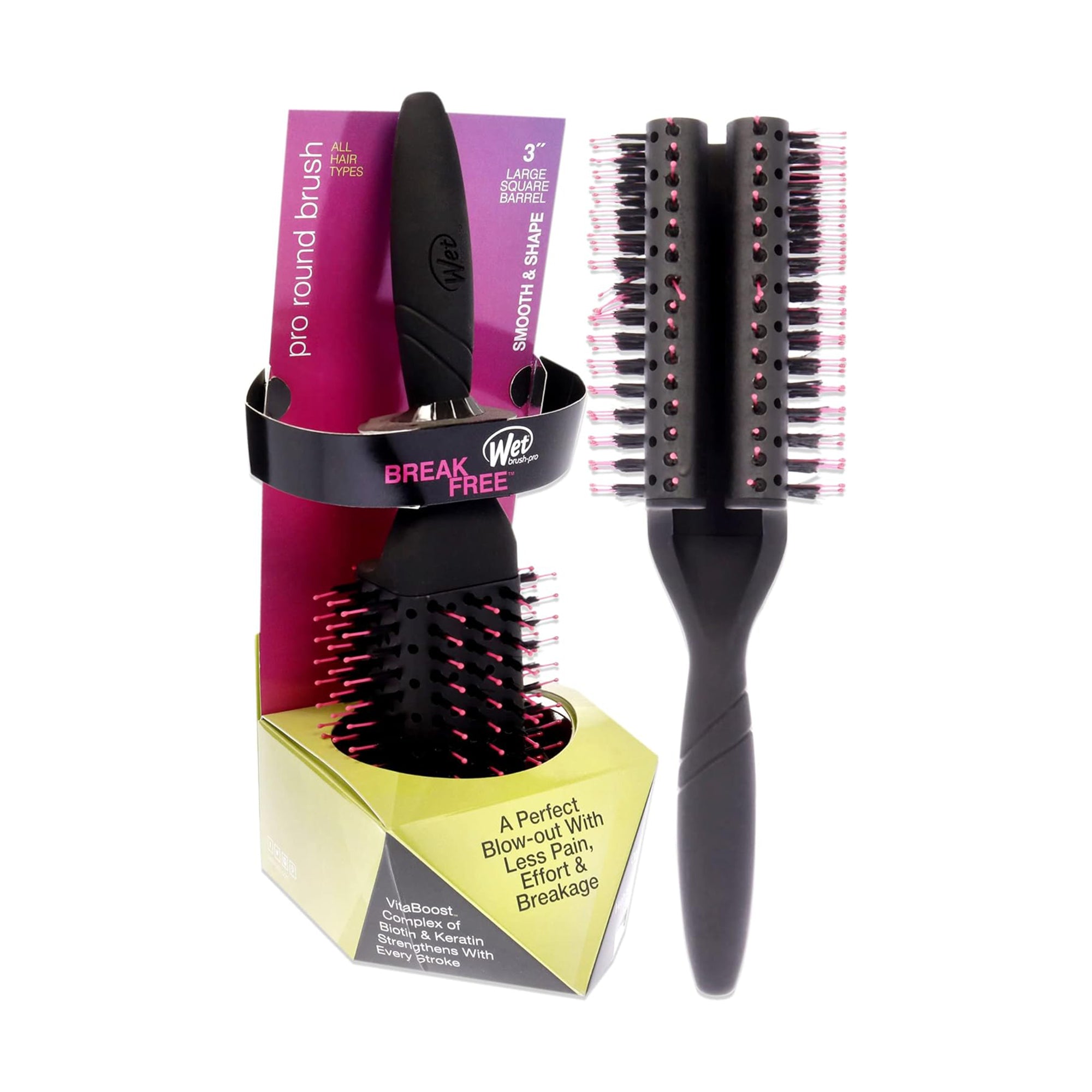 Fast Dry 3" Round Hair Brush - Square