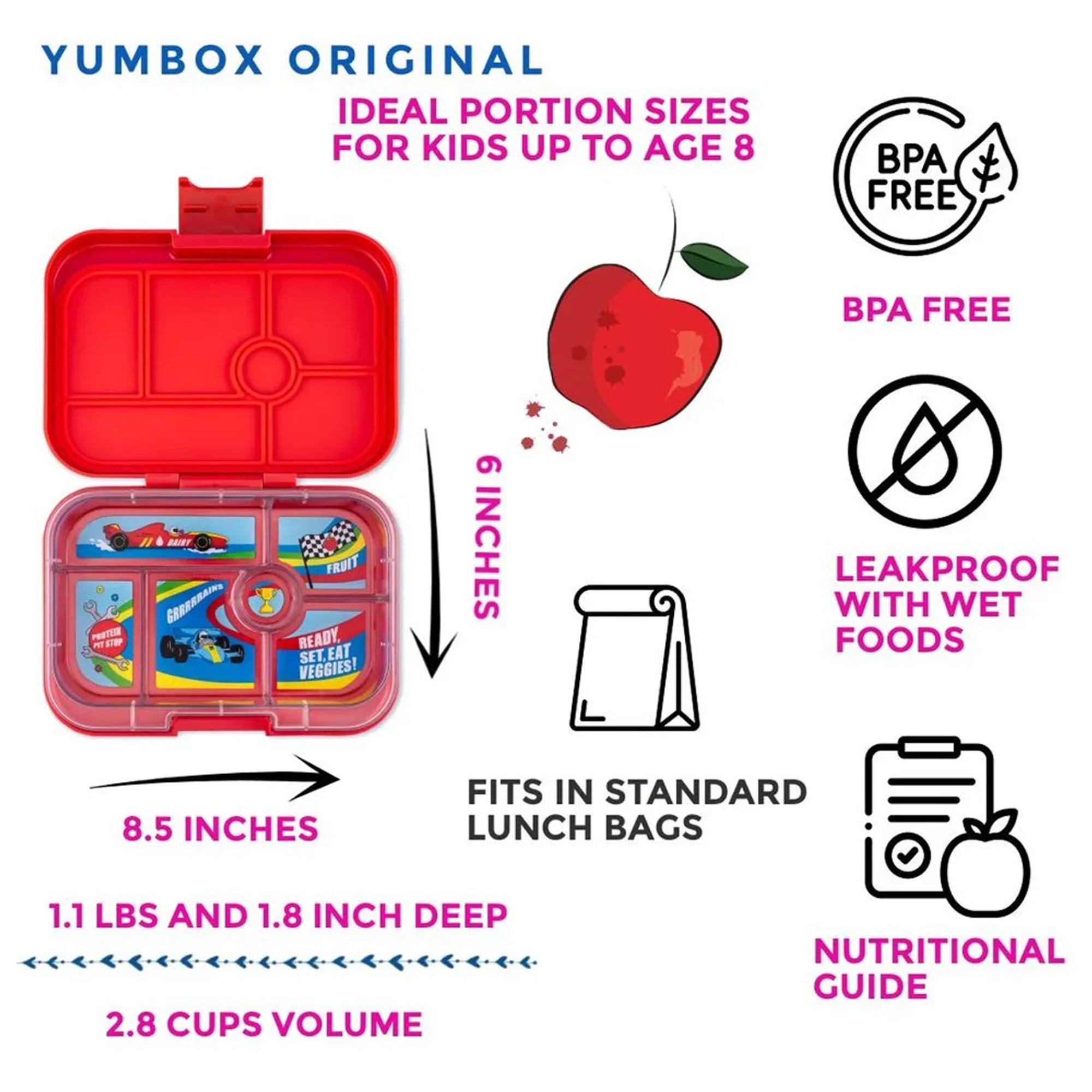 Roar Red - Race Car Lunchbox