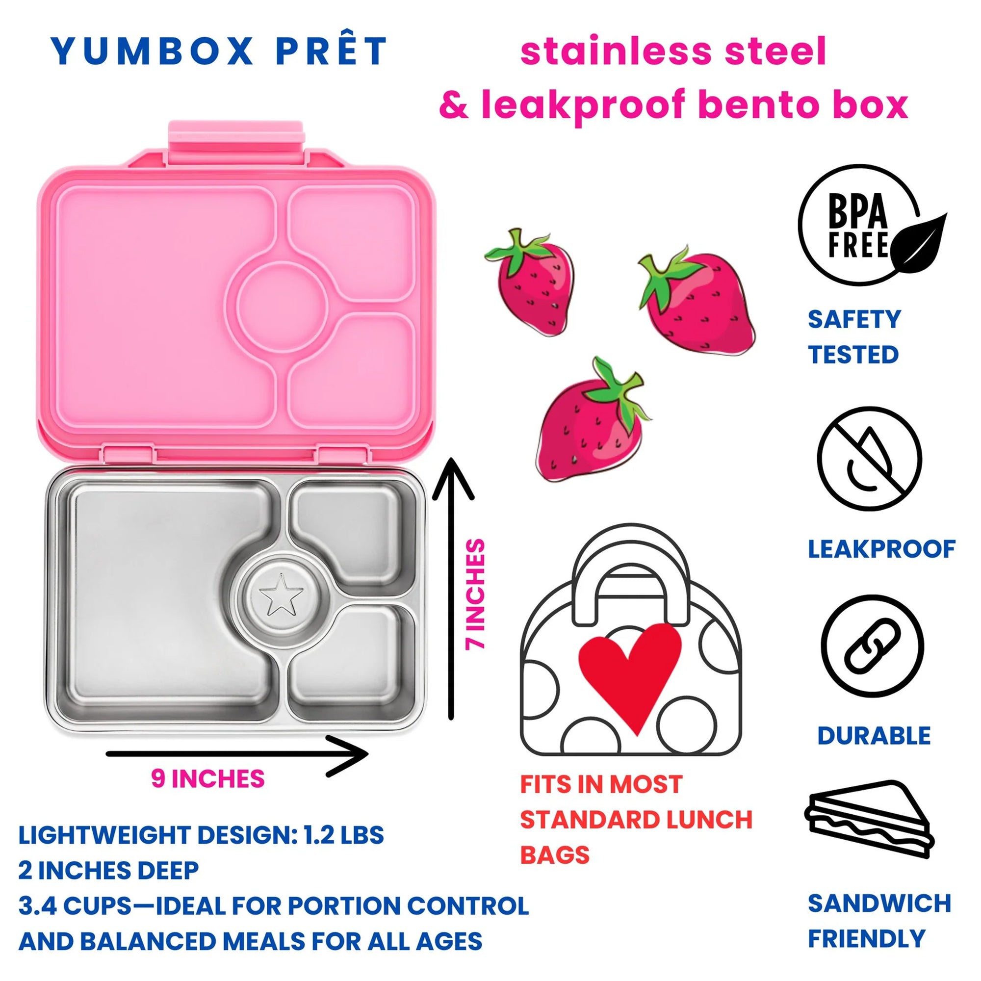 Stainless Steel Lunchbox - Versailles Pink