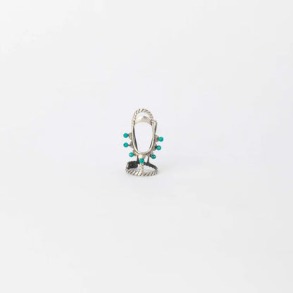 Sea Spells (Glazed In Silver) Nail Ring