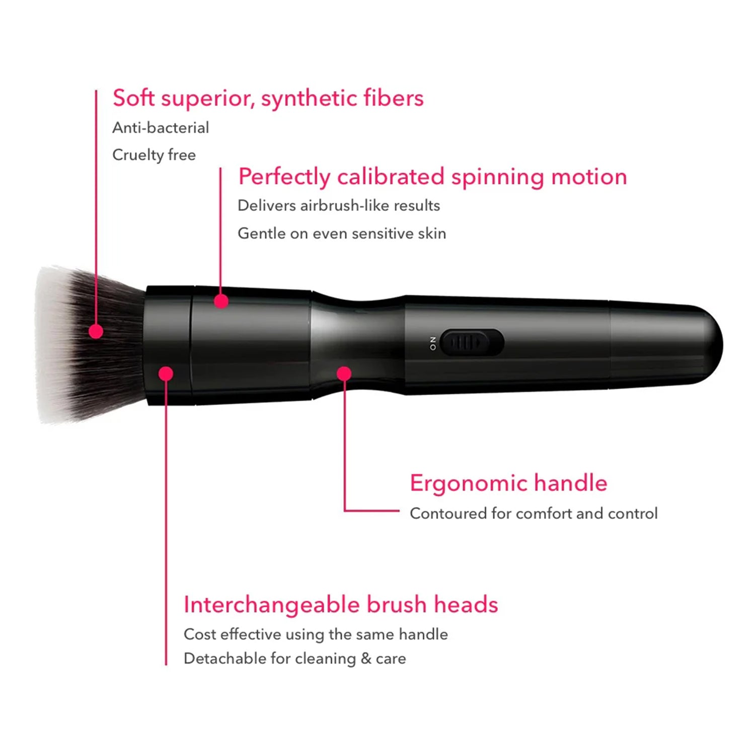 Everyday Beauty 3- Heads Makeup Brush Set