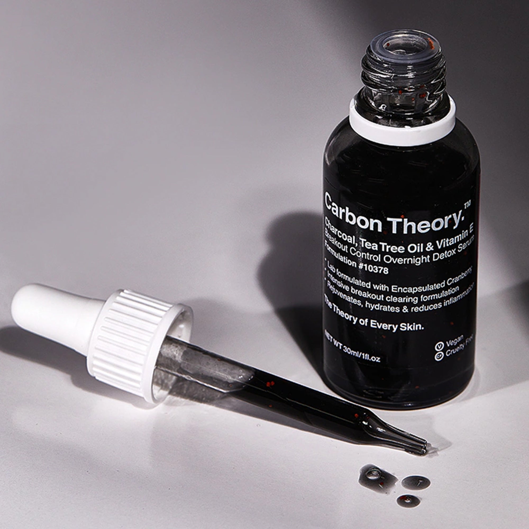 Charcoal, Tea Tree Oil &amp; Vitamin E Overnight Detox Serum