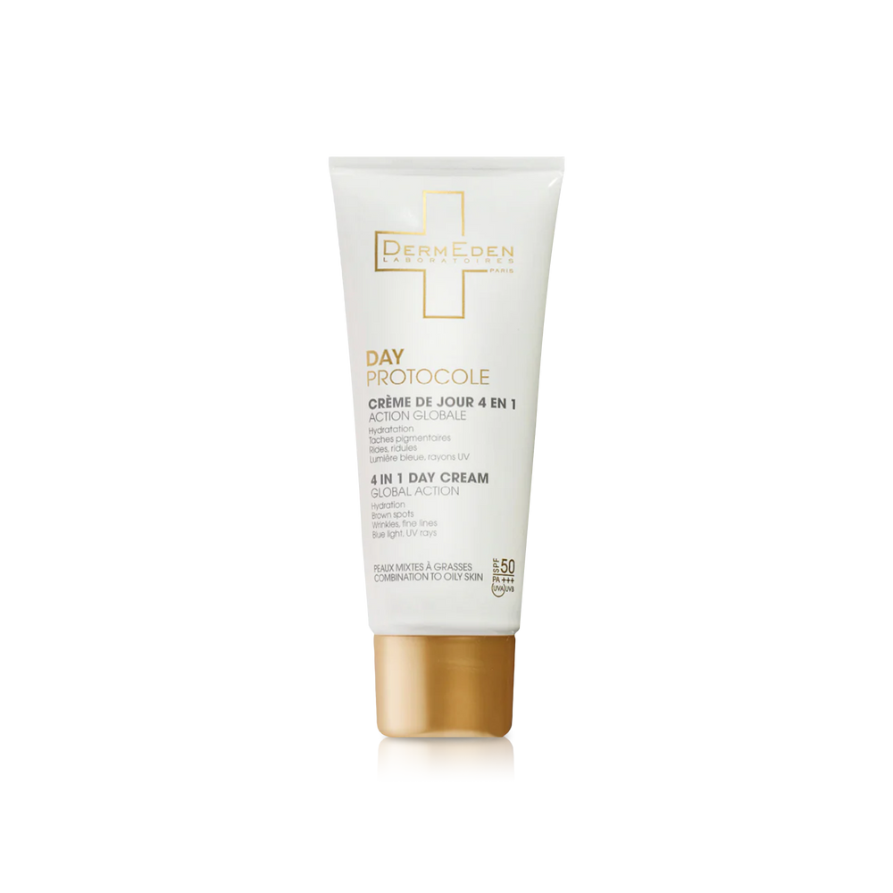 Day Protocole 4 In 1 Day Cream Global Action SPF50 For Oily Skin