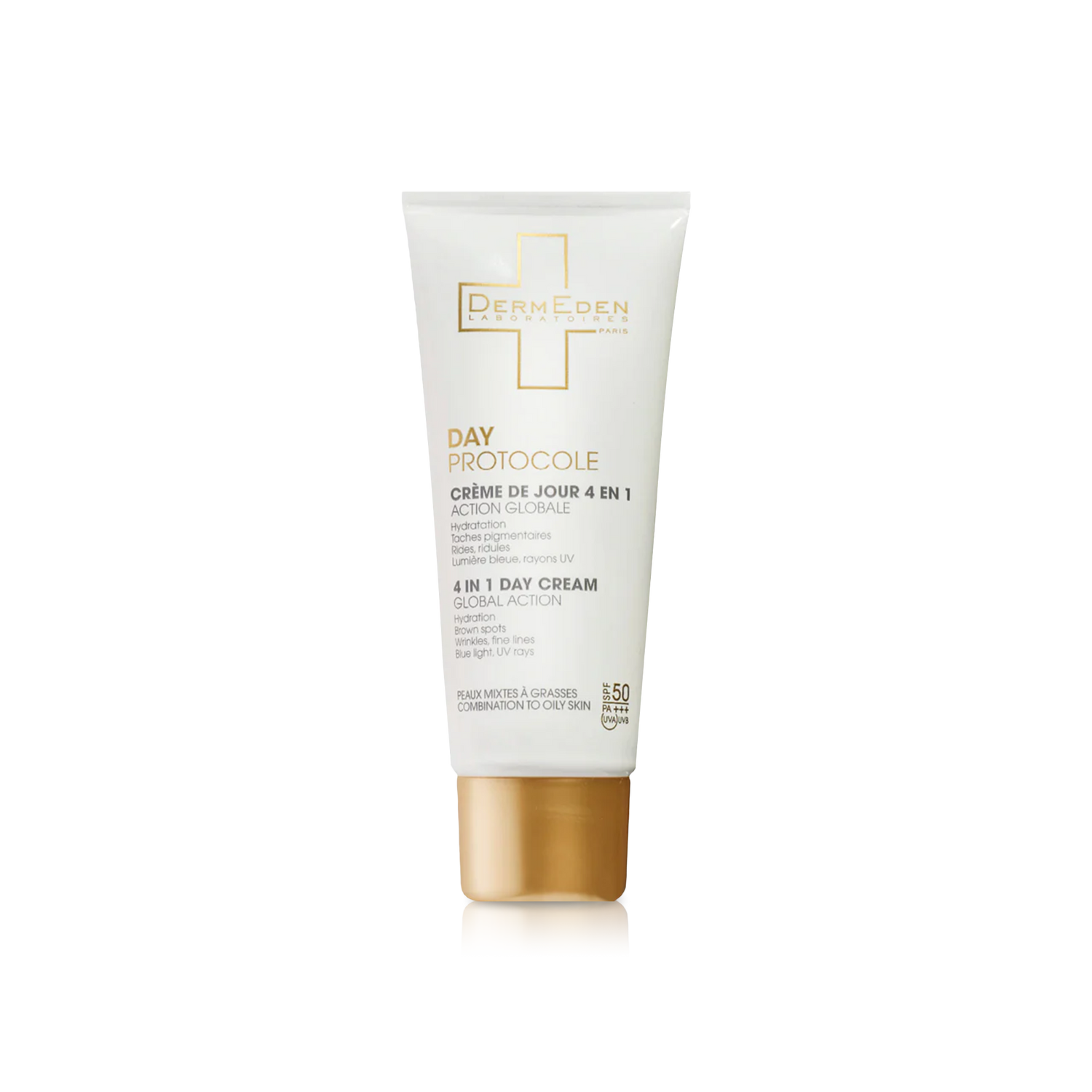 Day Protocole 4 In 1 Day Cream Global Action SPF50 For Oily Skin