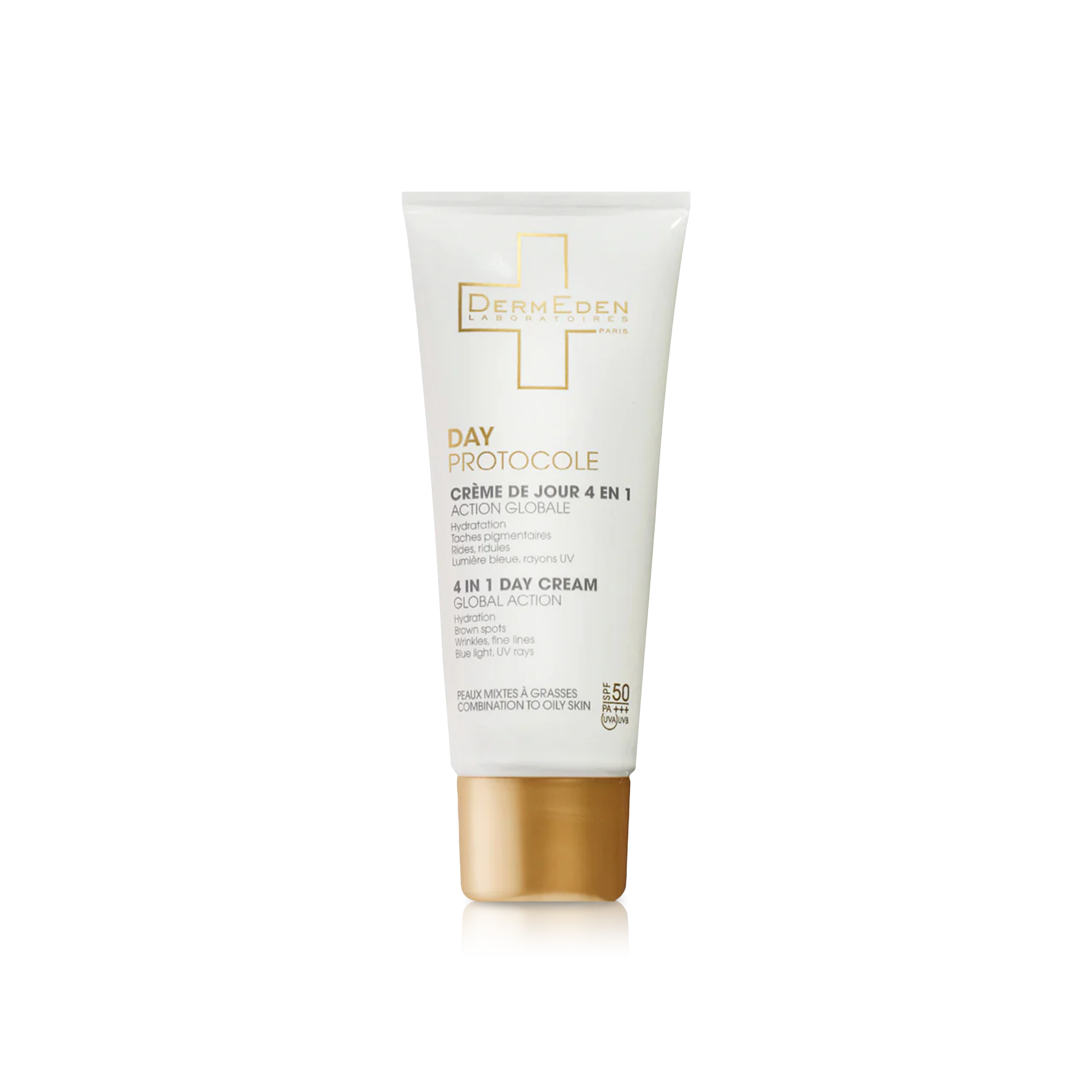 Day Protocole 4 In 1 Day Cream Global Action SPF50 For Oily Skin