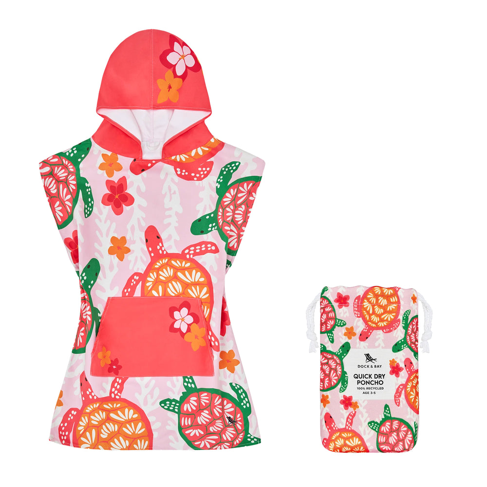 Turtley Tropical Poncho Towel