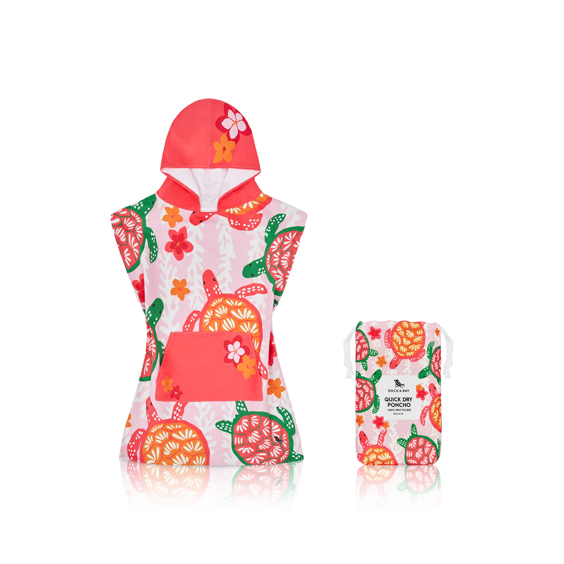 Turtley Tropical Poncho Towel