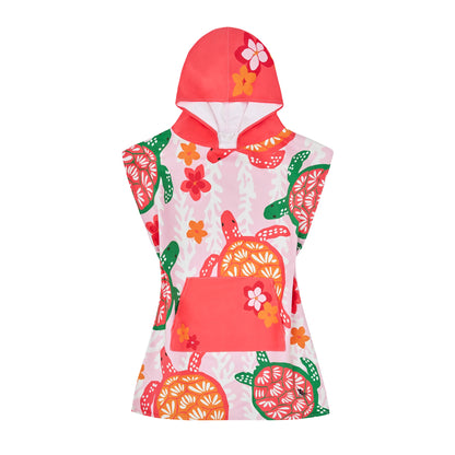 Turtley Tropical Poncho Towel