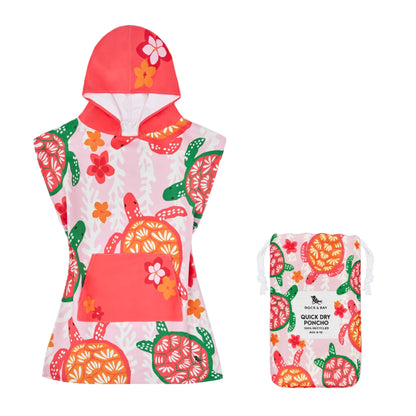 Turtley Tropical Poncho Towel