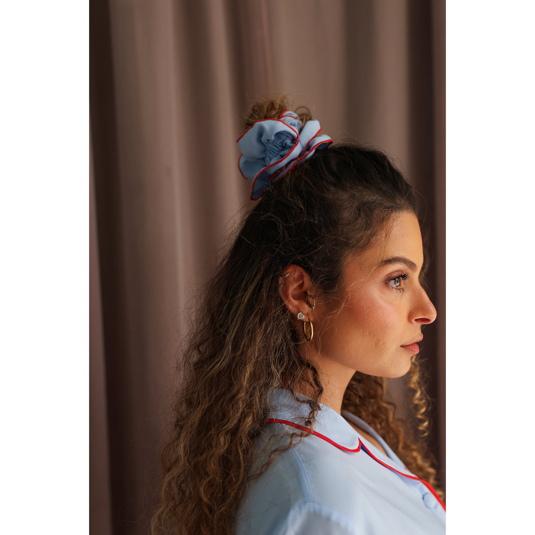 Baby Blue Double Scrunchie