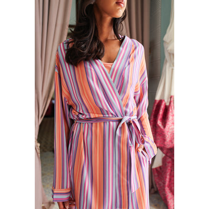 Sunset Stripes Robe