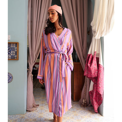 Sunset Stripes Robe