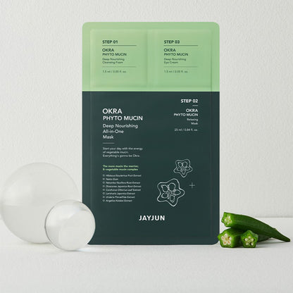 Okra Phyto Mucin Deep Nourishing All-In-One 3 Step Mask