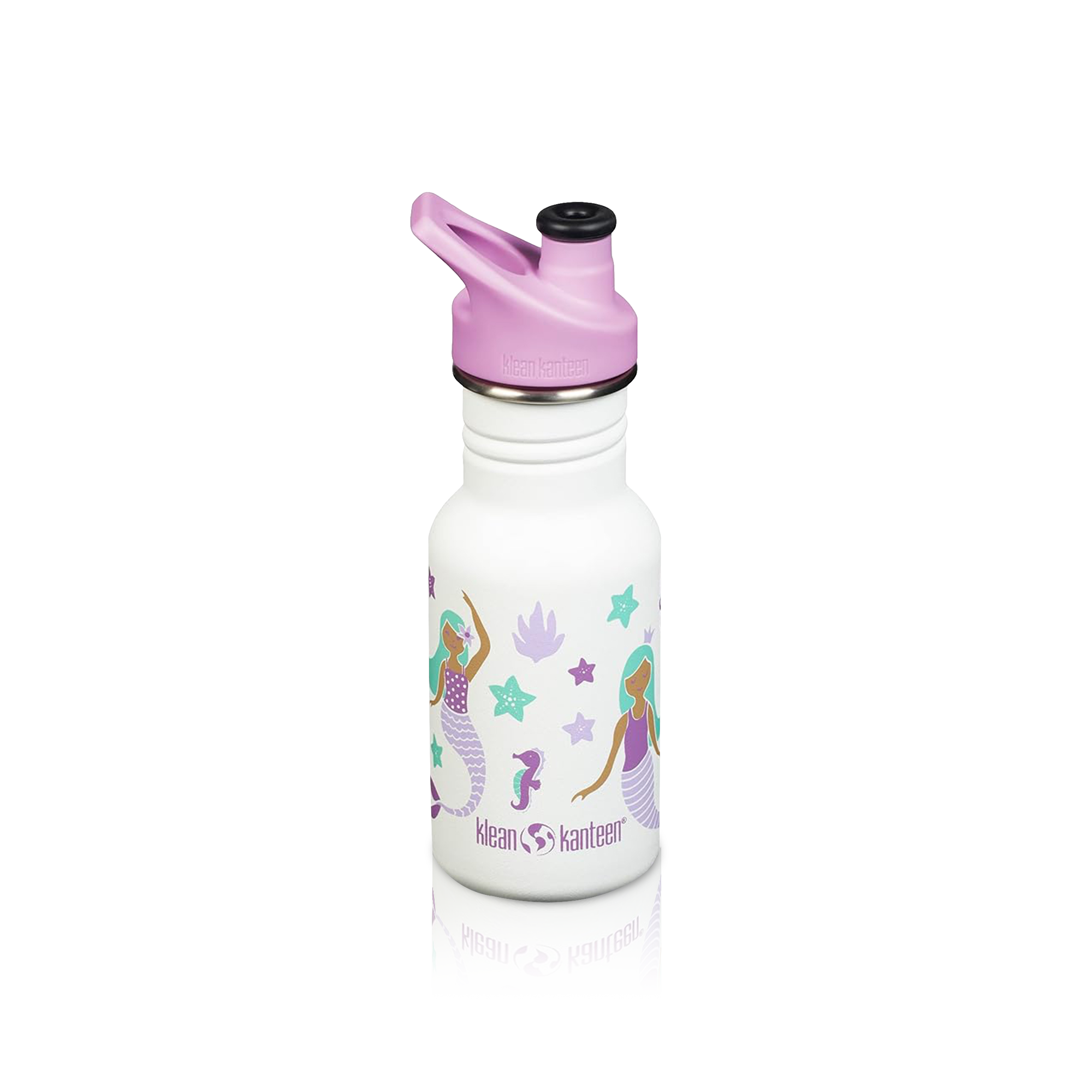 Kids Classic Narrow Neck Flask (w/ Sport Cap) - Mermaids