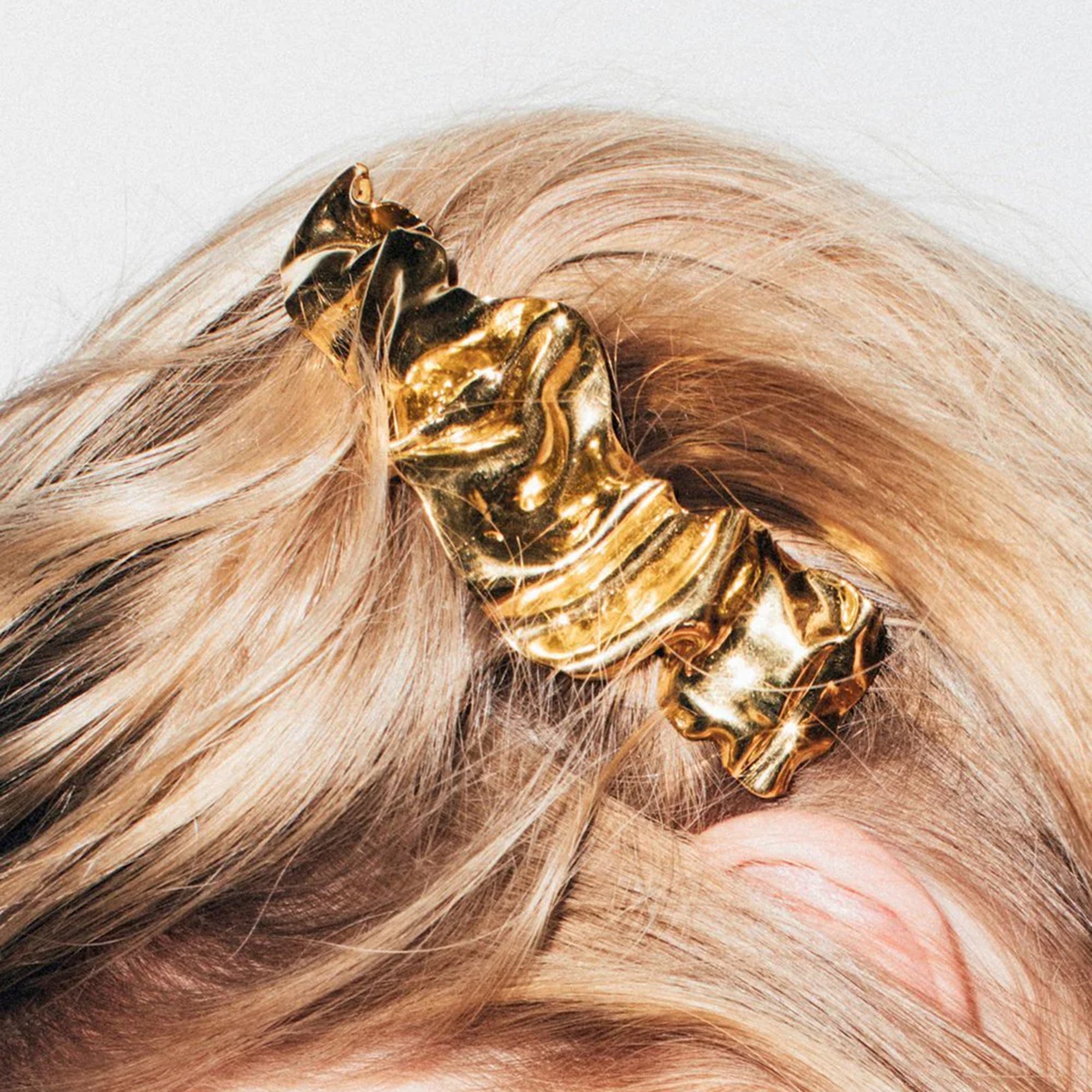 Ruffle French Barrette