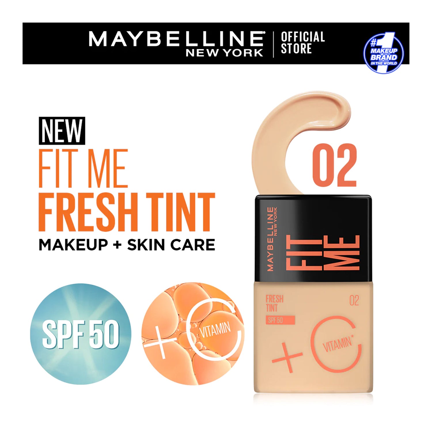 Maybelline Fit Me!® Fresh Tint SPF50 Vitamin C NumberC