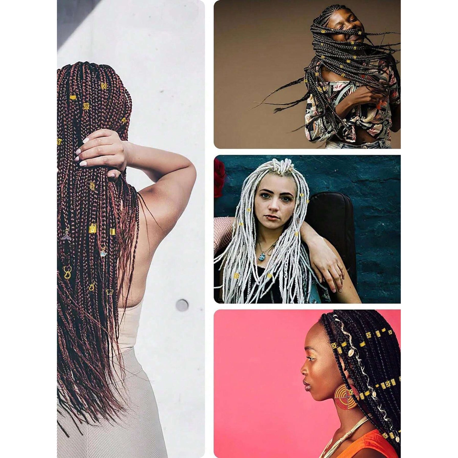 Assorted Braid Dreadlock Beads