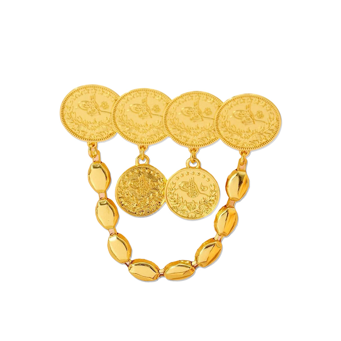 Golden Coins Ottoman Totem Brooch