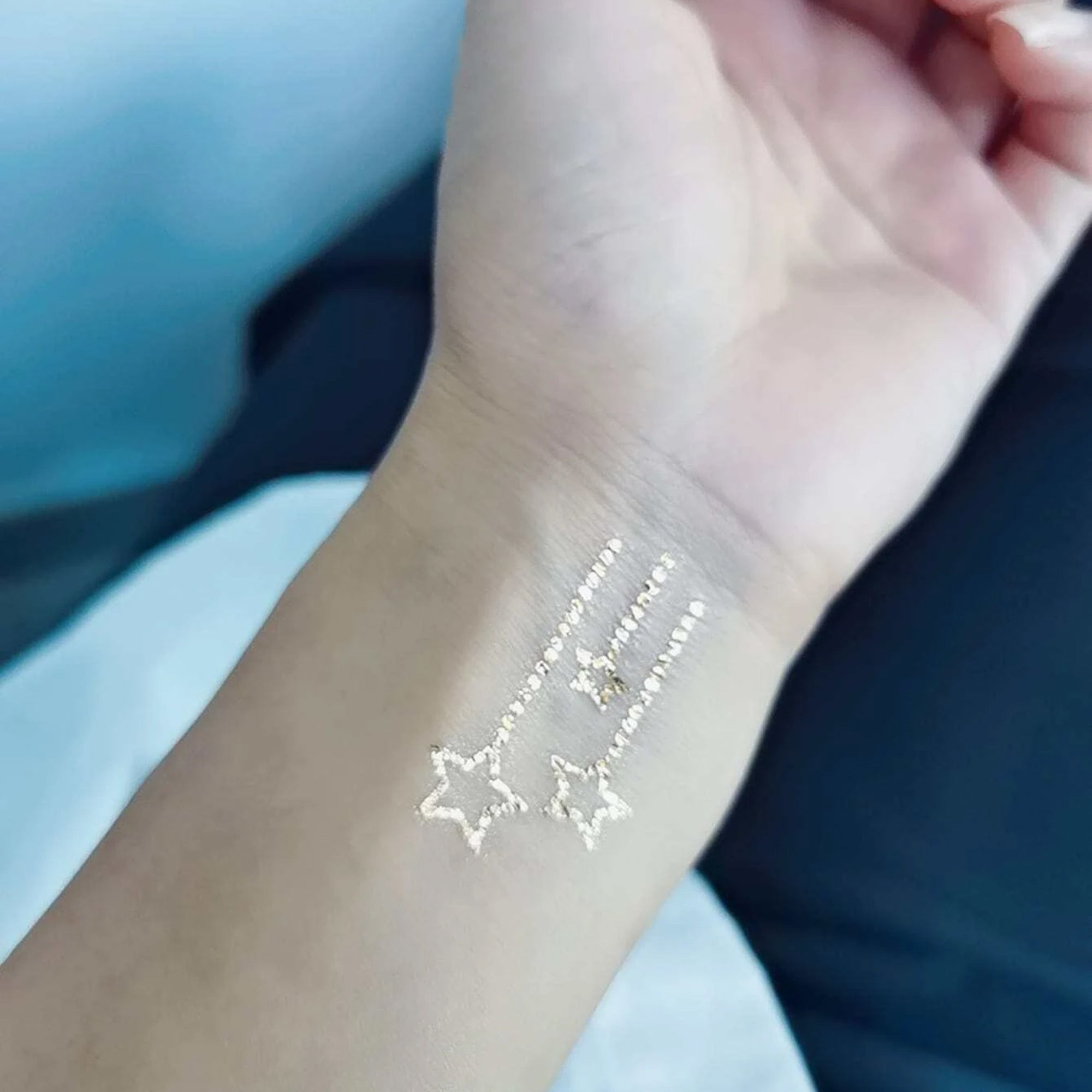 Starry Metallic Gold Tattoo