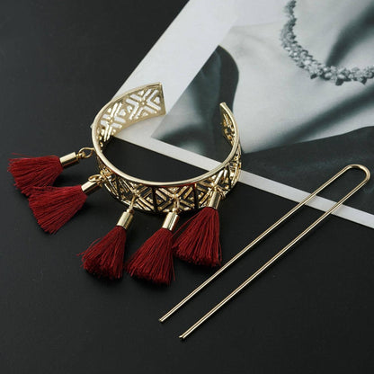 Tassel Hair Pin Boho Tiaras (2pcs)