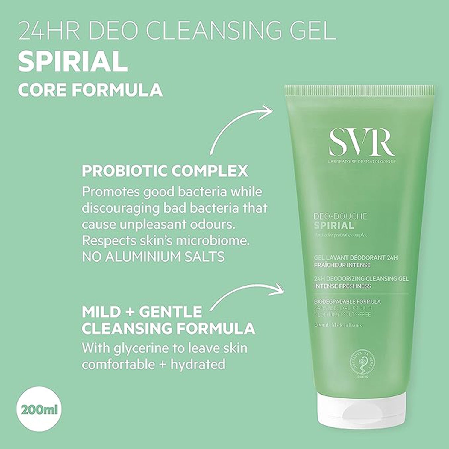 Spirial Déo-Douche 24H Deodorizing Cleansing Gel