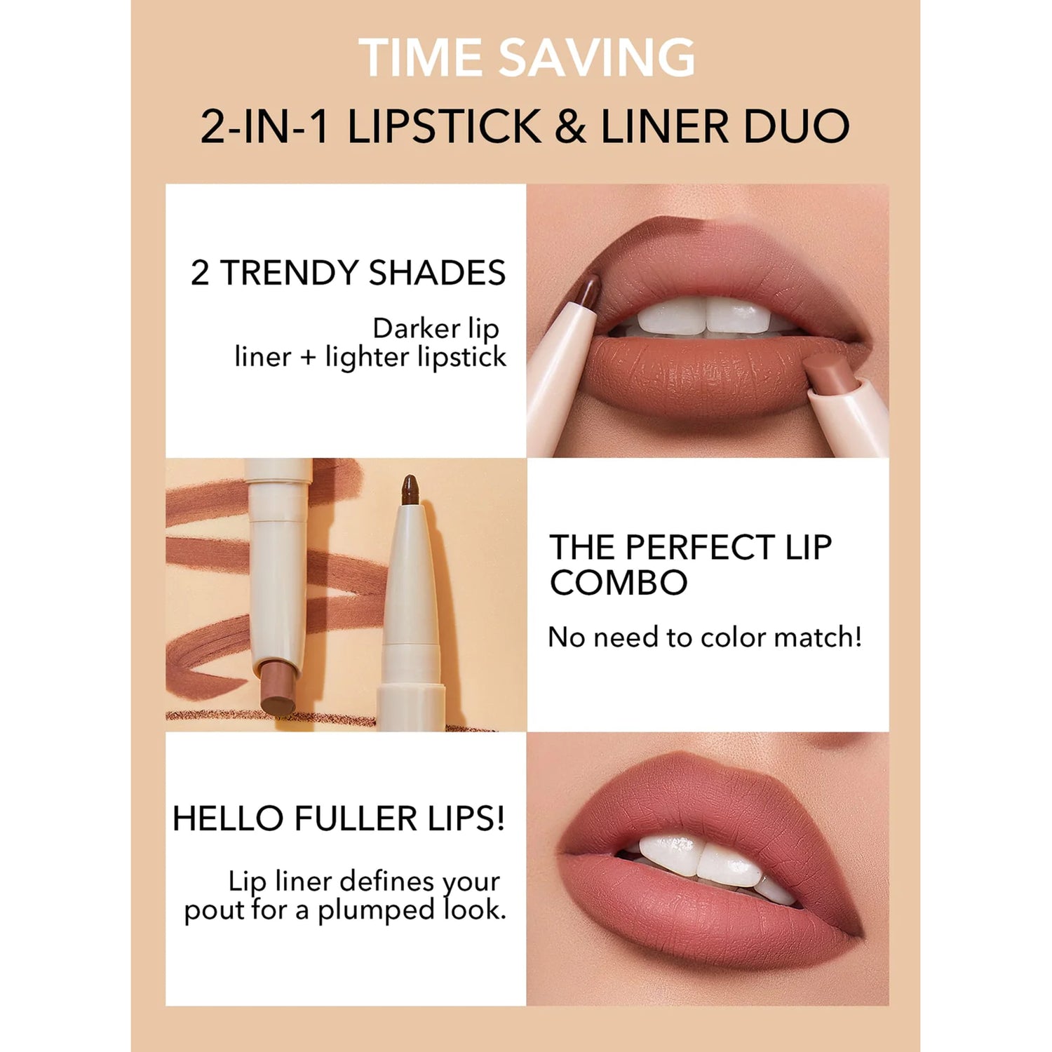 Glam 101 Lipstick &amp; Liner Duo