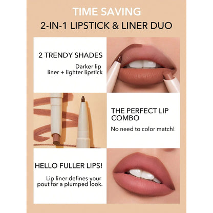 Glam 101 Lipstick &amp; Liner Duo