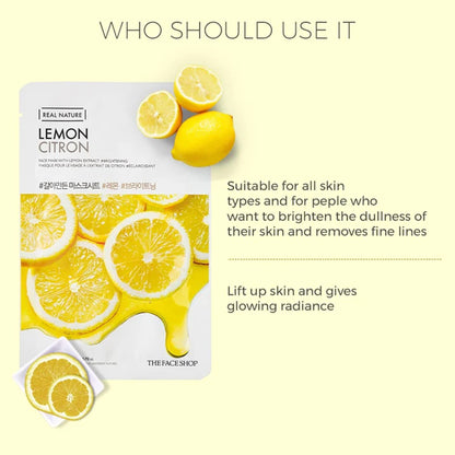 Real Nature Lemon Face Mask Sheet