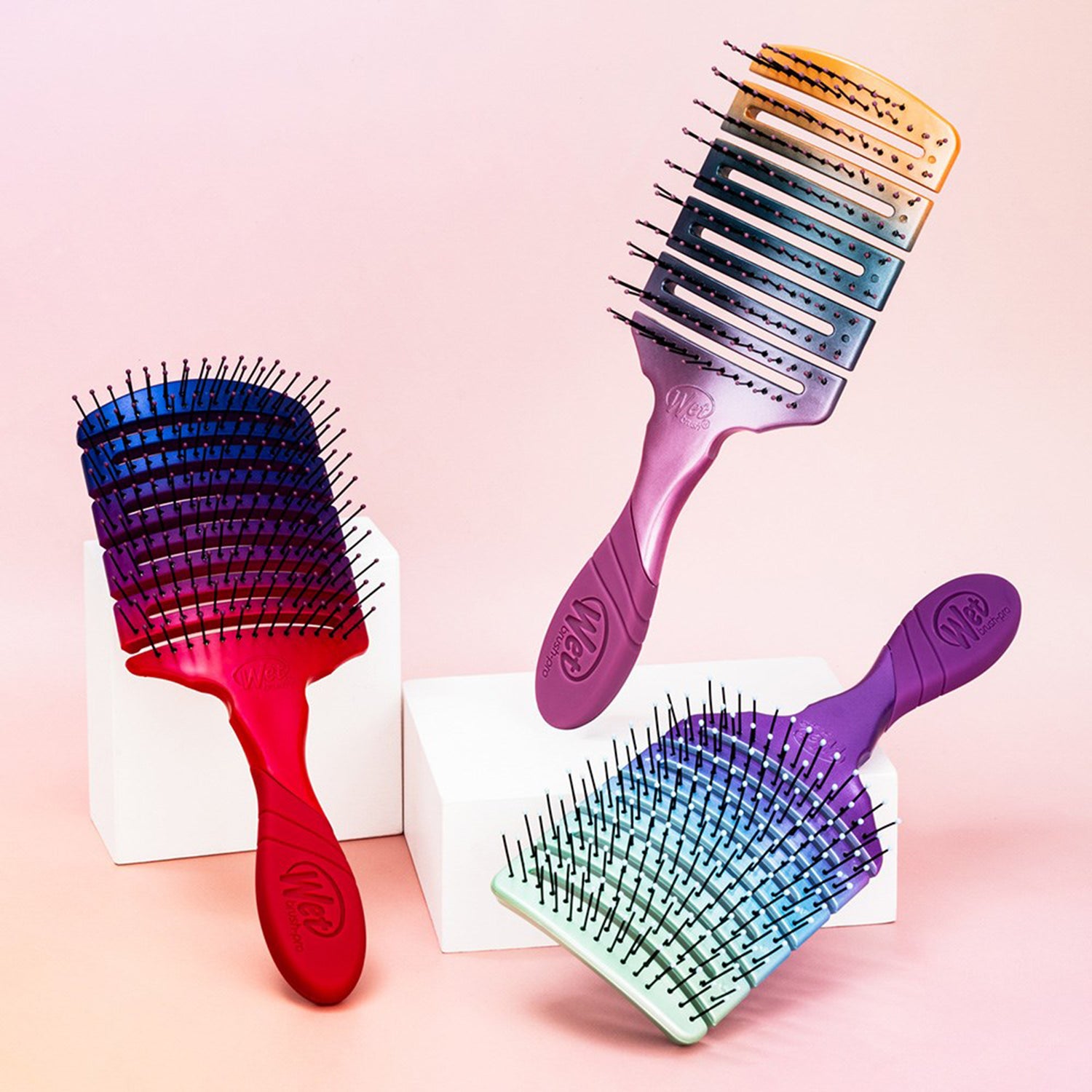 Pro Flex Dry Paddle Hair Brush - Teal Ombre